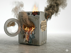 okvarjen sušilni stroj obrezan